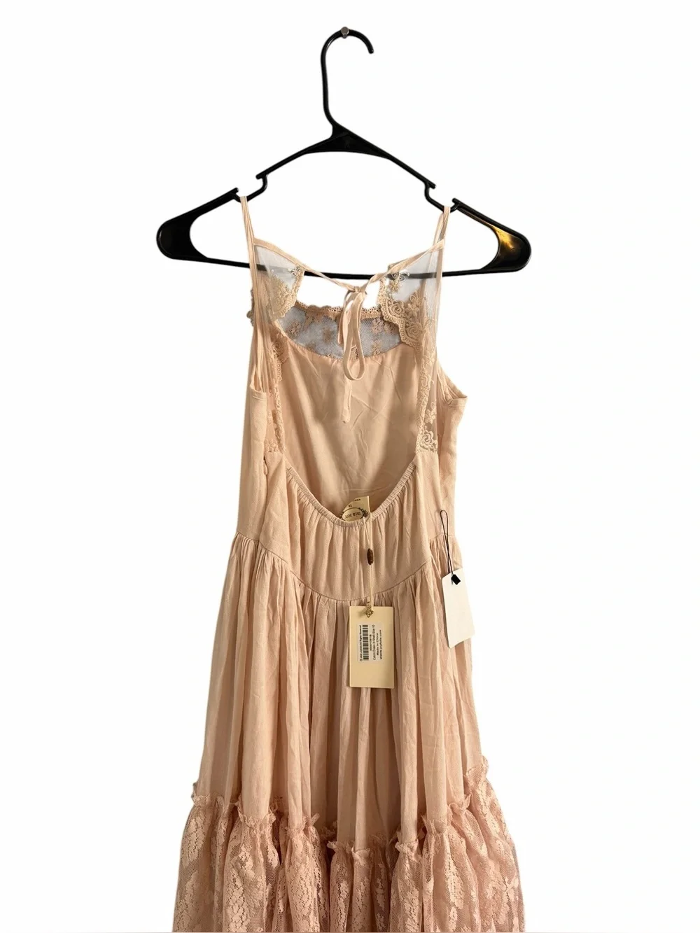 Mia Joy Catrin Lace Boho Dress Joyfolie in Shell